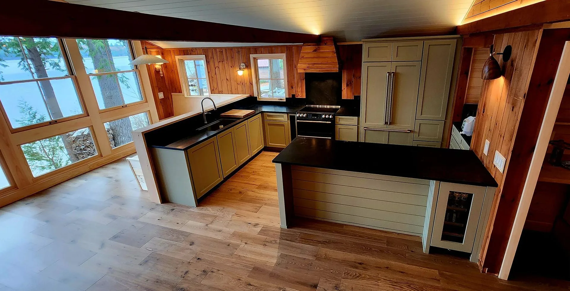 Cabin kitchen renovation showcasing precision craftsmanship