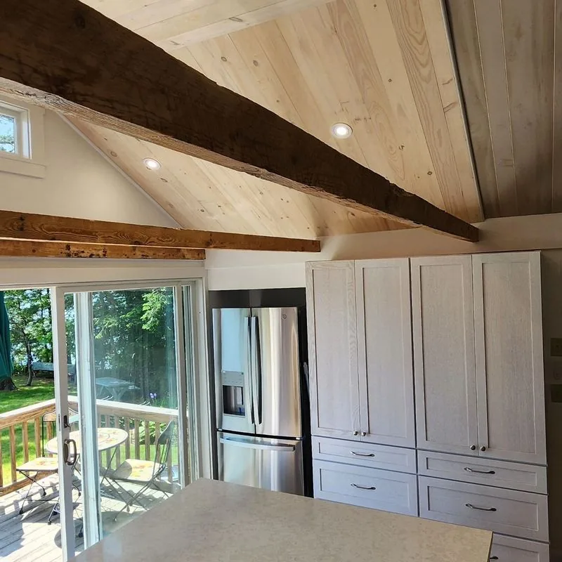 Kitchen island with seating area